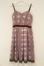 画像1: axes femme POETIQUE / アンティークカトラリーワンピース M ワイン O-26-09-03-090-AX-OP-OW-OS (1)