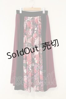Qutie Frash / 和柄プリーツロングスカート ピンク O-26-09-03-020-QU