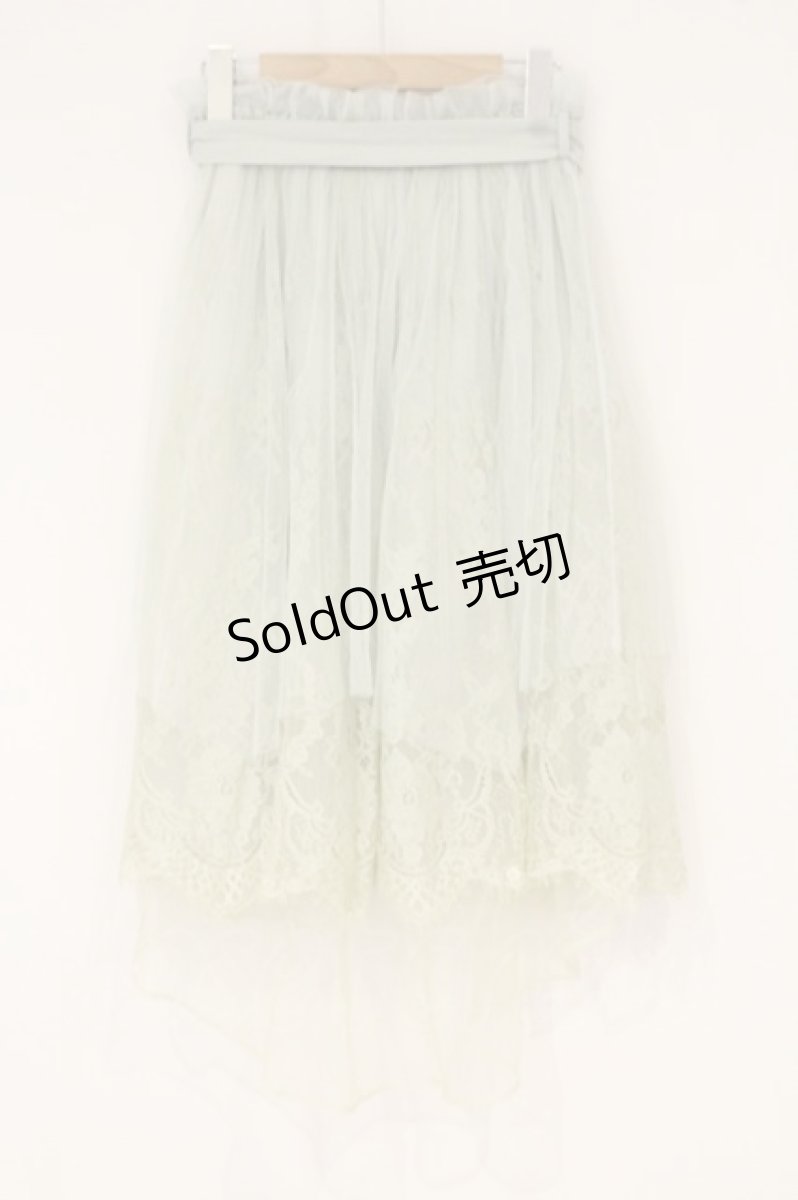 画像3: axes femme POETIQUE / レース×チュールアシメスカート M グリーン O-26-09-04-031-AX-SK-OW-OS (3)