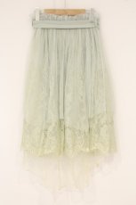 画像3: axes femme POETIQUE / レース×チュールアシメスカート M グリーン O-26-09-04-031-AX-SK-OW-OS (3)