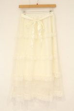 画像1: axes femme POETIQUE / ドットチュールティアードスカート M キナリ O-26-09-04-034-AX-SK-OW-OS (1)