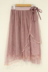 画像1: axes femme POETIQUE / レース×チュールイレヘムスカート M ピンク O-26-09-04-037-AX-SK-OW-OS (1)