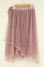 画像3: axes femme POETIQUE / レース×チュールイレヘムスカート M ピンク O-26-09-04-037-AX-SK-OW-OS (3)