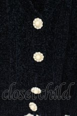 画像2: axes femme POETIQUE / ビジューボタンニットカーディガン M ネイビー O-26-09-04-040-AX-TO-OW-OS (2)