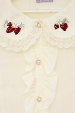 画像2: axes femme kawaii / ベリーフィールズブラウス M キナリ O-26-09-04-048-AX-BL-OW-OS (2)