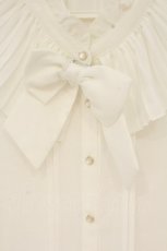 画像2: axes femme kawaii / プリーツカラーブラウス M シロ O-26-09-04-049-AX-BL-OW-OS (2)