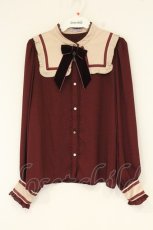 画像1: axes femme kawaii / ホーリーブラウス M ワイン O-26-09-04-050-AX-TS-OW-OS (1)