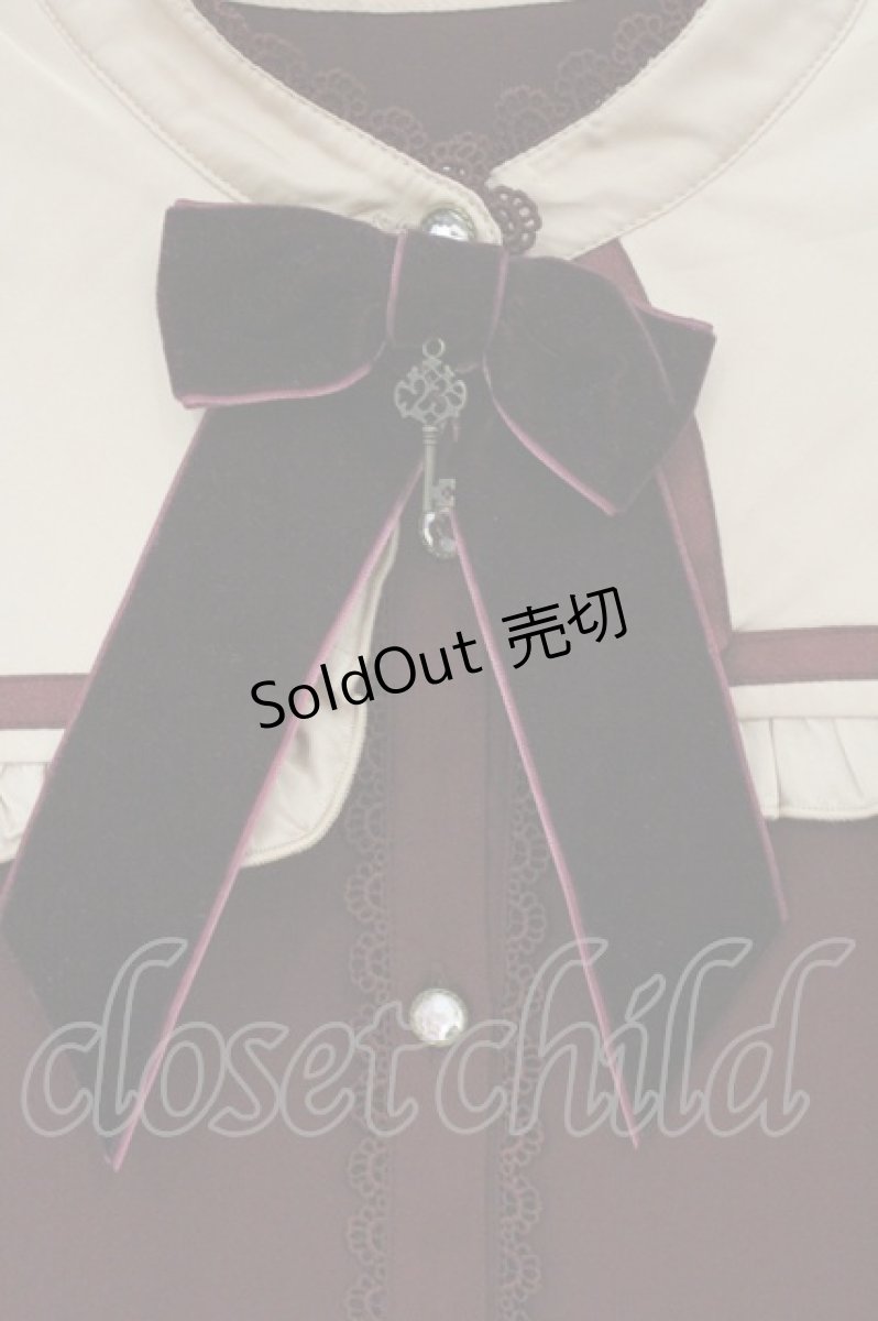 画像2: axes femme kawaii / ホーリーブラウス M ワイン O-26-09-04-050-AX-TS-OW-OS (2)