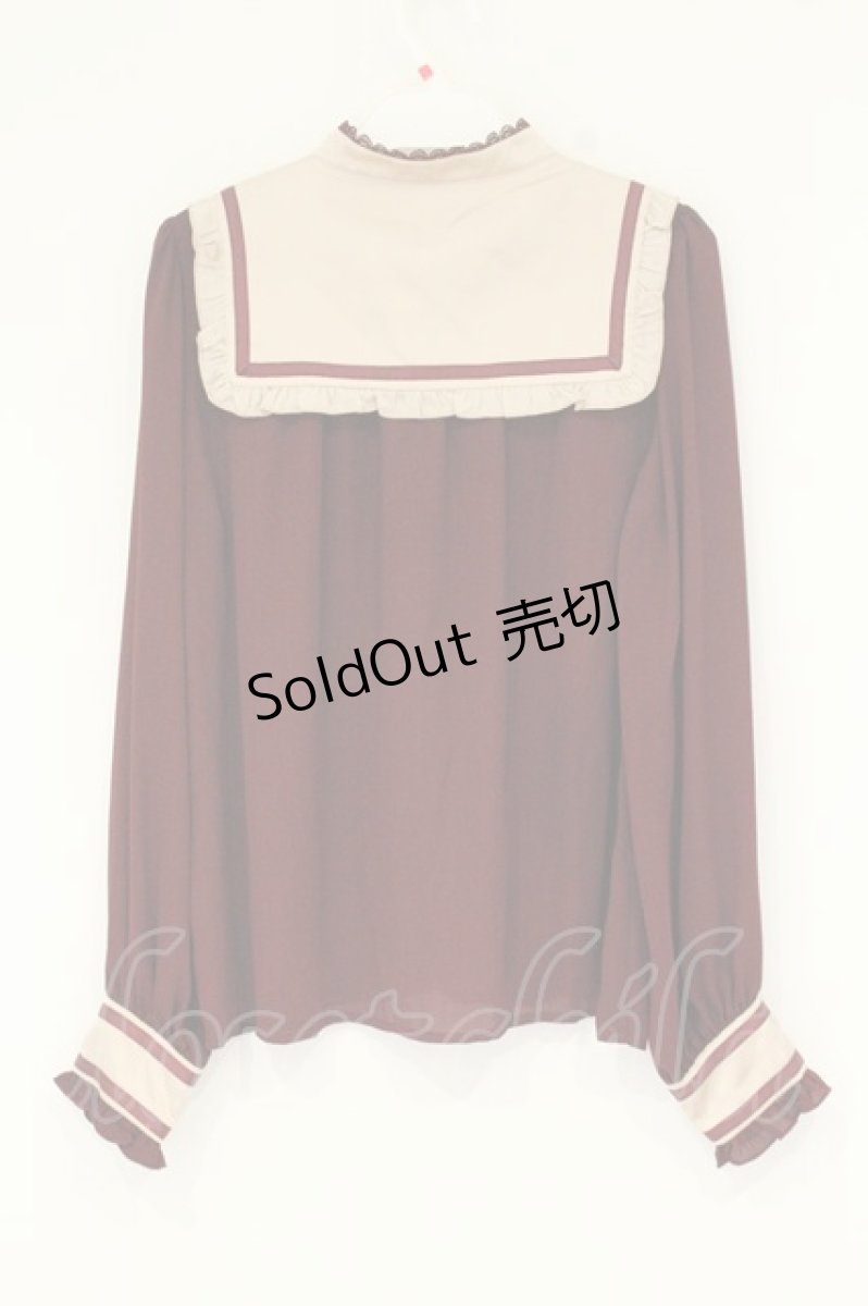 画像3: axes femme kawaii / ホーリーブラウス M ワイン O-26-09-04-050-AX-TS-OW-OS (3)