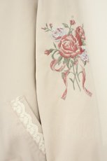 画像2: axes femme POETIQUE / ブーケ刺繍ブルゾン M キナリ O-26-09-04-051-AX-TO-OW-OS (2)