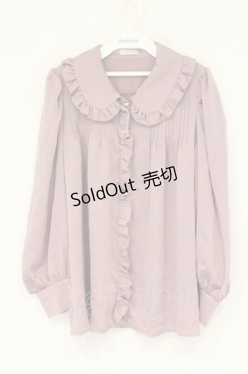 画像1: axes femme POETIQUE / フリル襟ブラウス M ピンク O-26-09-04-056-AX-BL-OW-OS (1)