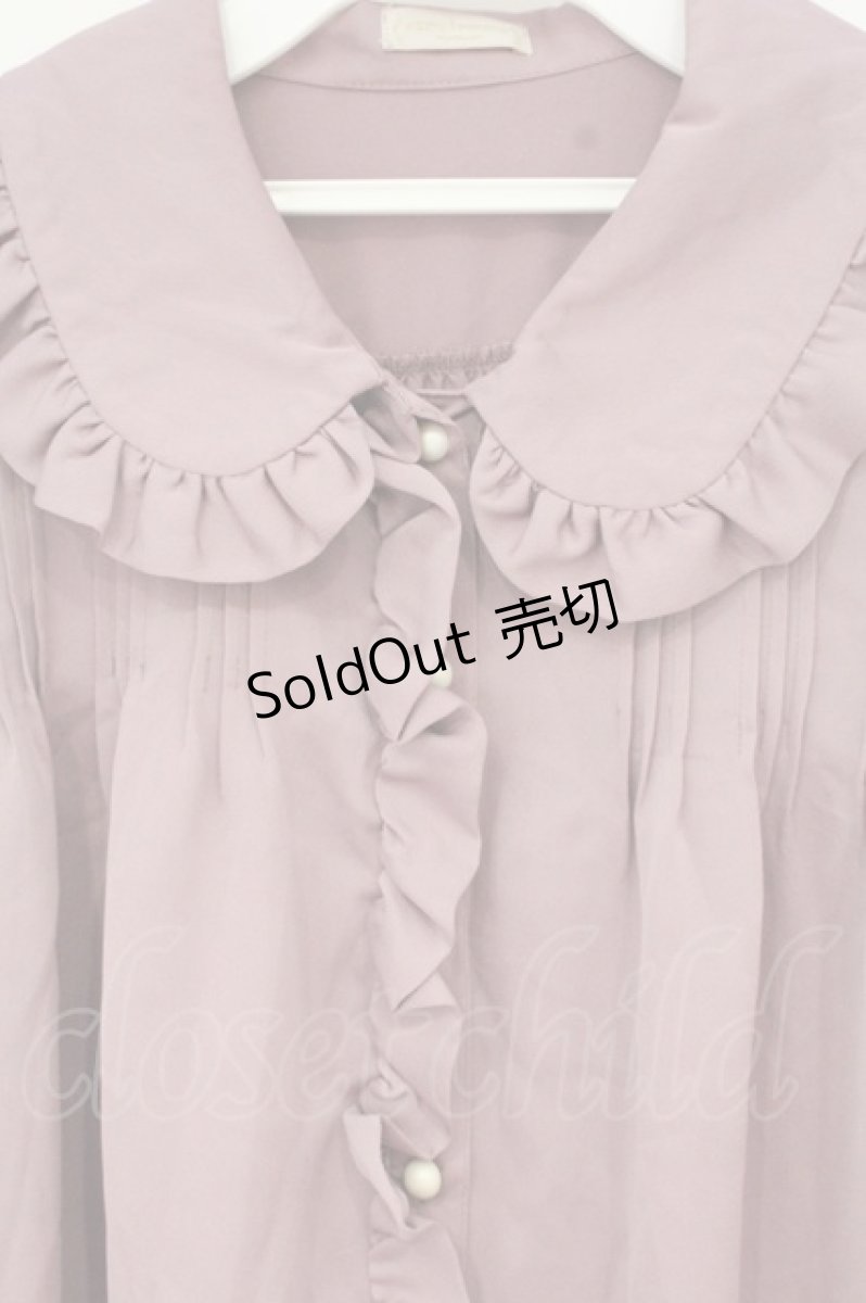 画像2: axes femme POETIQUE / フリル襟ブラウス M ピンク O-26-09-04-056-AX-BL-OW-OS (2)