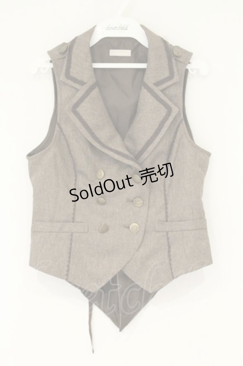 画像1: axes femme POETIQUE / バックレースデザインベスト M ブラウン O-26-09-04-057-AX-TO-OW-OS (1)