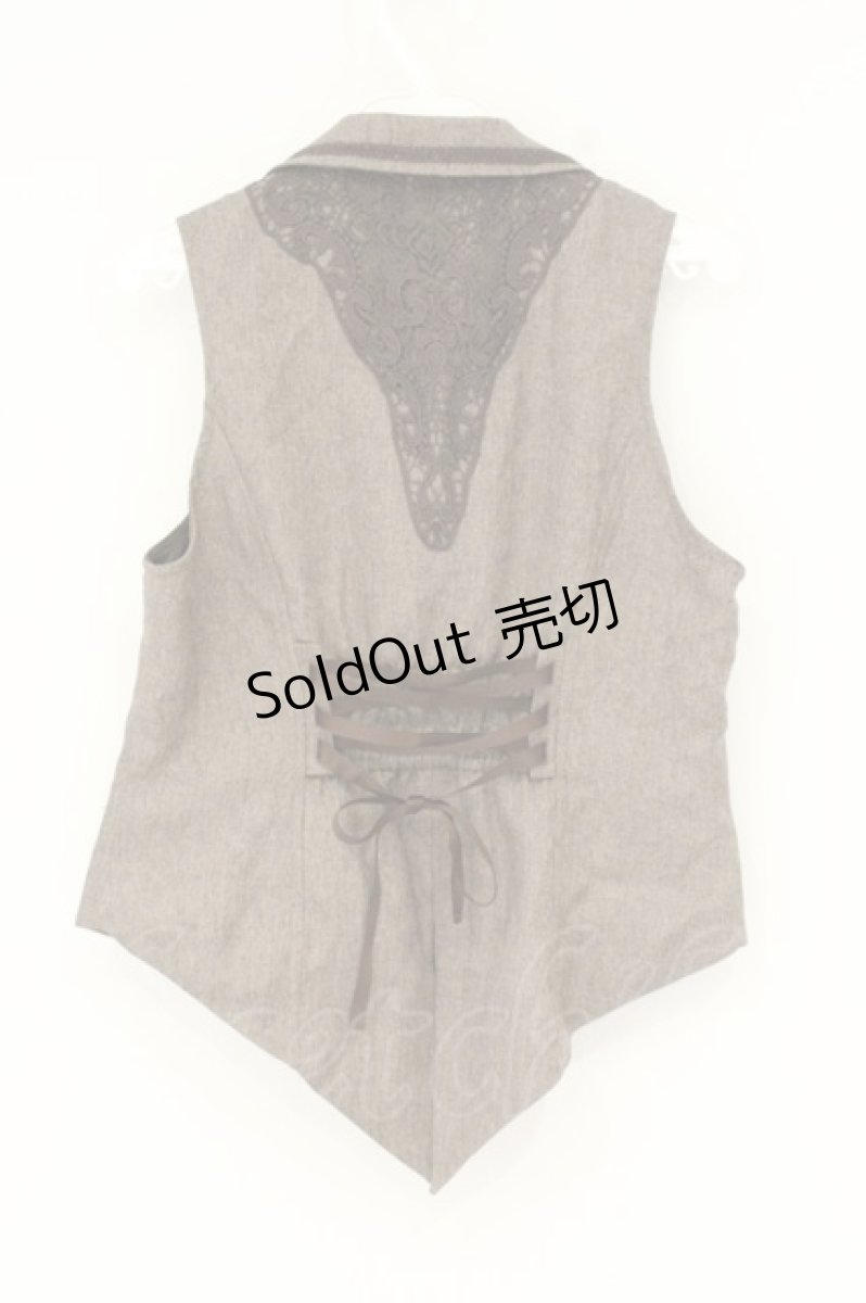 画像3: axes femme POETIQUE / バックレースデザインベスト M ブラウン O-26-09-04-057-AX-TO-OW-OS (3)