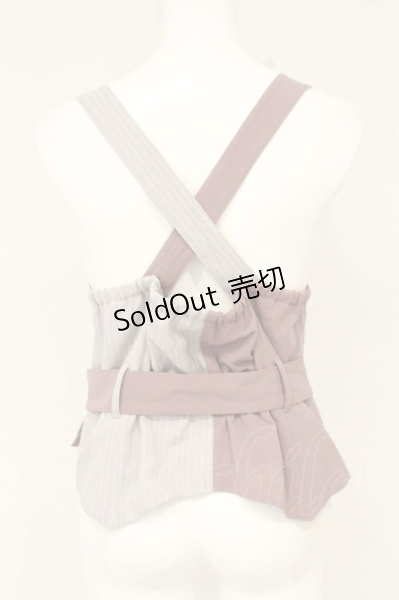 画像3: axes femme POETIQUE / ベルト付バイカラーベスト M ピンク O-26-09-04-058-AX-TO-OW-OS (3)