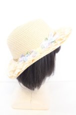 画像2: axes femme / 巻きバラレースカンカン帽  アイボリー O-26-09-04-1010-AX-AC-IG-OS (2)