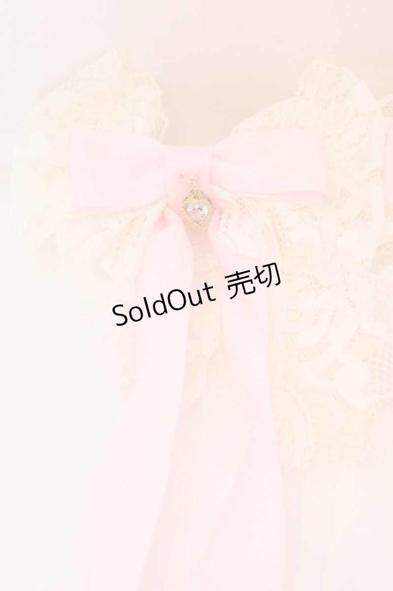 画像2: LOTUS ribbon / ツインテールリボンバレッタ  ピンク レース×サテン O-26-09-04-1013-LO-ZA-IG-OS (2)