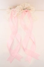 画像3: LOTUS ribbon / ツインテールリボンバレッタ  ピンク レース×サテン O-26-09-04-1013-LO-ZA-IG-OS (3)