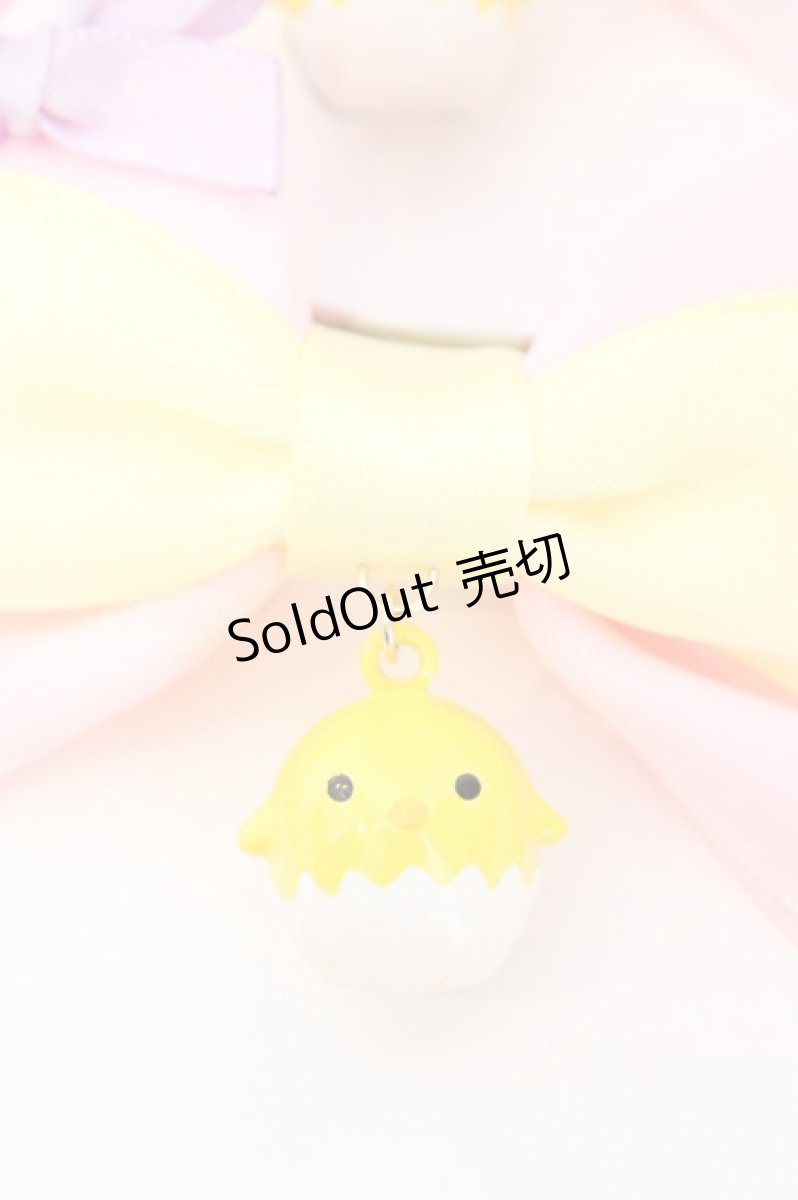 画像2: LOTUS ribbon / ツインリボンバレッタ  ピンク×イエロー ひよこ O-26-09-04-1014-LO-AC-IG-OS (2)