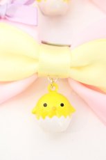 画像2: LOTUS ribbon / ツインリボンバレッタ  ピンク×イエロー ひよこ O-26-09-04-1014-LO-AC-IG-OS (2)