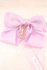 画像2: LOTUS ribbon / ポニーテールリボンバレッタ  ラベンダー×ピンク うさぎ O-26-09-04-1015-LO-AC-IG-OS (2)