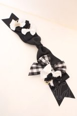 画像1: LOTUS ribbon / リボンクリップ  クロ O-26-09-04-1017-LO-AC-IG-OS (1)