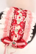 画像2: fancy doll / いちごギンガムチェックヘッドドレス  アカ O-26-09-04-1003-LO-AC-IG-OS (2)