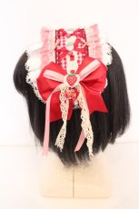 画像3: fancy doll / いちごギンガムチェックヘッドドレス  アカ O-26-09-04-1003-LO-AC-IG-OS (3)