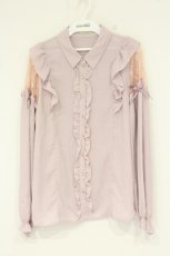 画像1: axes femme POETIQUE / 肩レースデザインブラウス M ピンク O-26-09-04-062-AX-BL-OW-OS (1)