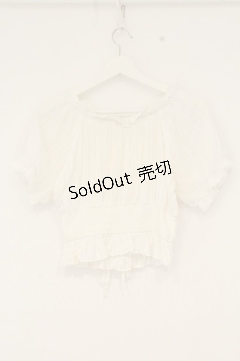 画像3: axes femme POETIQUE / シャーリングトップス M シロ O-26-09-04-063-AX-TO-OW-OS (3)