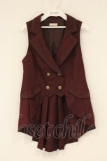 画像1: axes femme POETIQUE / フィッシュテールベスト M ワイン O-26-09-04-067-AX-TO-OW-OS (1)