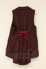 画像3: axes femme POETIQUE / フィッシュテールベスト M ワイン O-26-09-04-067-AX-TO-OW-OS (3)