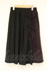 画像1: axes femme POETIQUE / 柄切り替えスカート M クロ×パープル O-26-09-04-070-AX-SK-OW-OS (1)