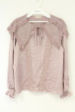 画像1: axes femme POETIQUE / レースセーラー襟ブラウス M ピンク O-26-09-04-071-AX-BL-OW-OS (1)