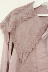 画像2: axes femme POETIQUE / レースセーラー襟ブラウス M ピンク O-26-09-04-071-AX-BL-OW-OS (2)