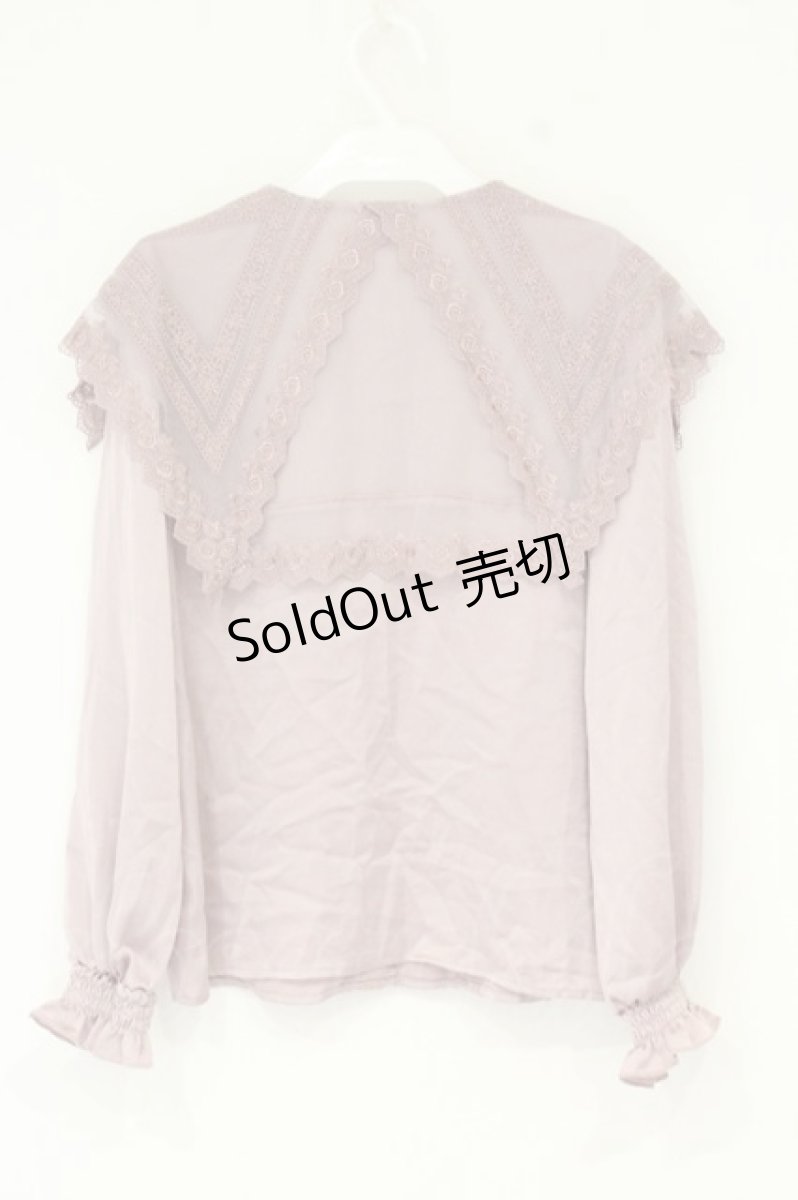 画像3: axes femme POETIQUE / レースセーラー襟ブラウス M ピンク O-26-09-04-071-AX-BL-OW-OS (3)