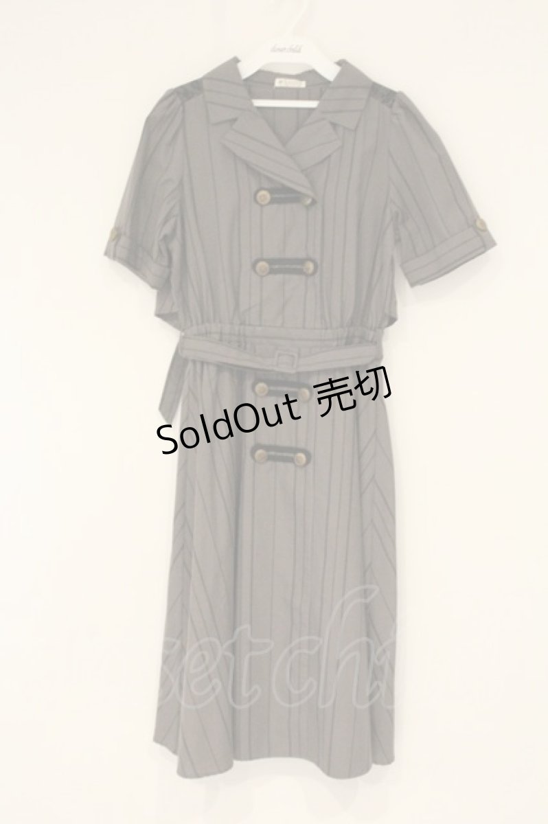 画像1: axes femme / ナポレオンモチーフワンピース M グレー O-26-09-04-074-AX-OP-OW-OS (1)
