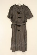 画像1: axes femme / ナポレオンモチーフワンピース M グレー O-26-09-04-074-AX-OP-OW-OS (1)