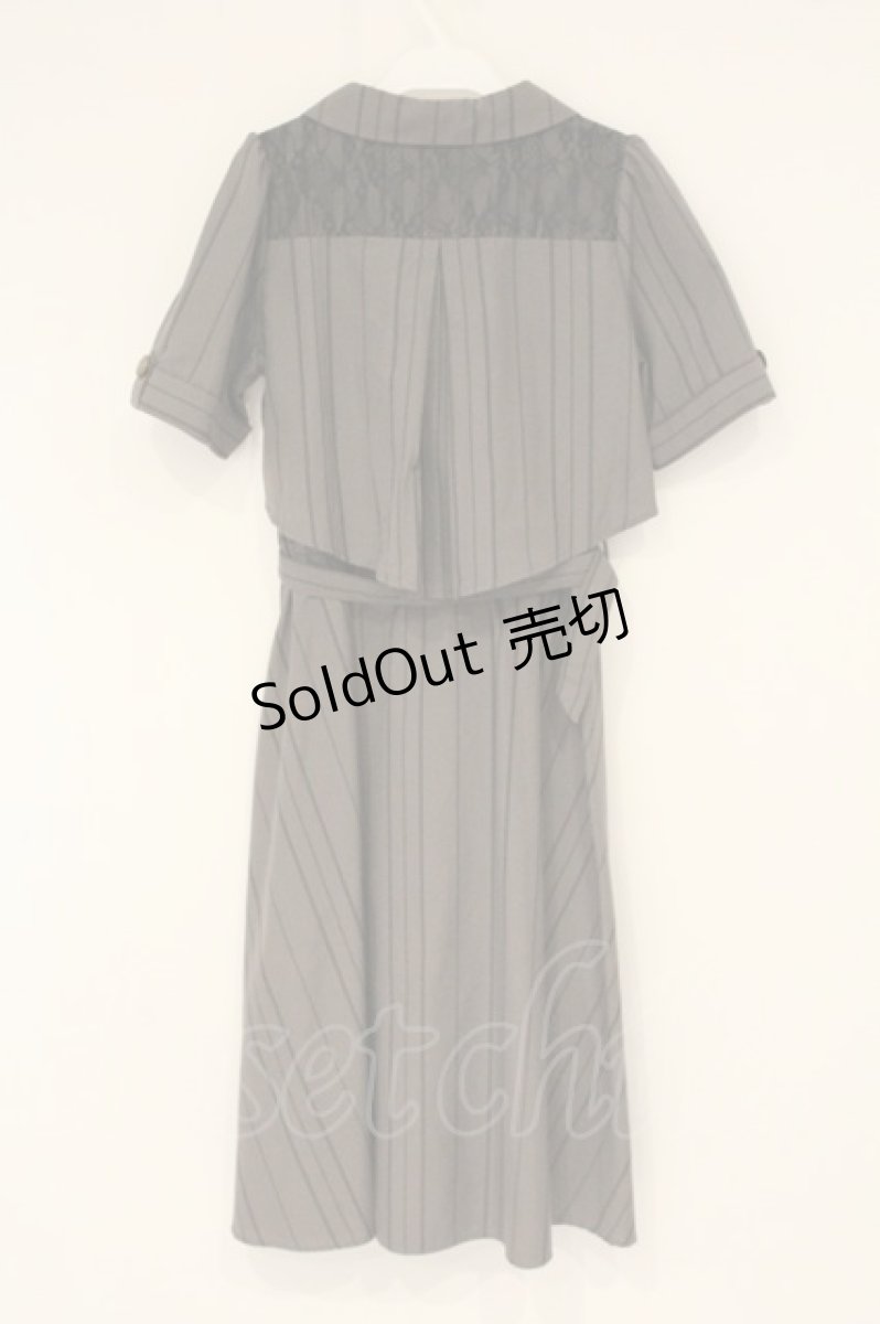 画像3: axes femme / ナポレオンモチーフワンピース M グレー O-26-09-04-074-AX-OP-OW-OS (3)