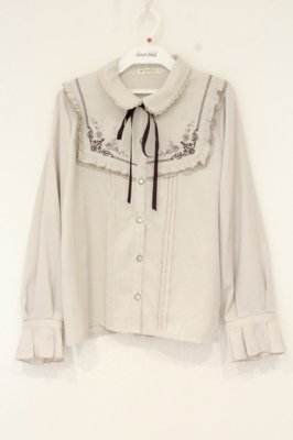 Preview of 襟付刺繍ブラウス M ピンク