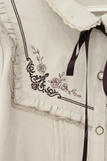 画像2: axes femme / 襟付刺繍ブラウス M ピンク O-26-09-04-079-AX-BL-OW-OS (2)