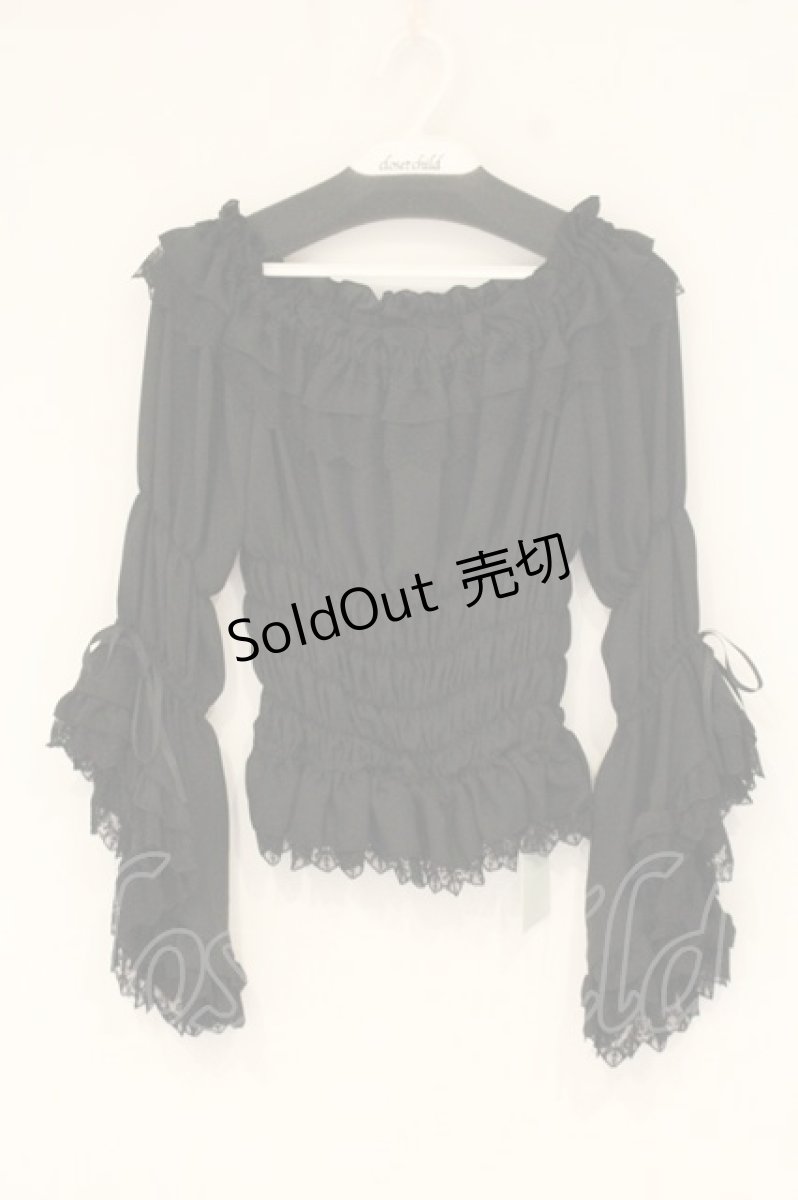画像1: Vallee lys / Blossom Breeze Blouse　ブラウス  ブラック O-26-09-04-080-GO-BL-OW-OS (1)