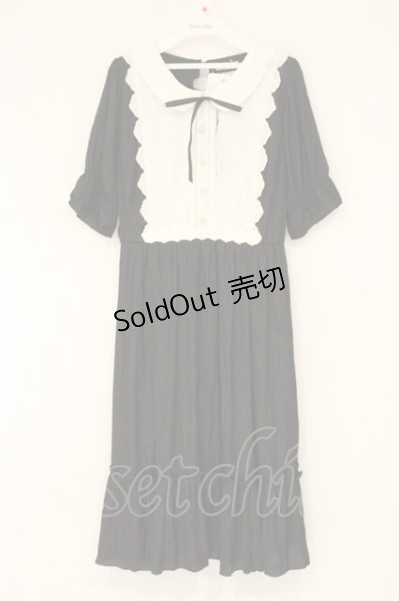 画像1: axes femme / シアーストライプワンピース F クロ O-26-09-04-082-AX-OP-OW-OS (1)