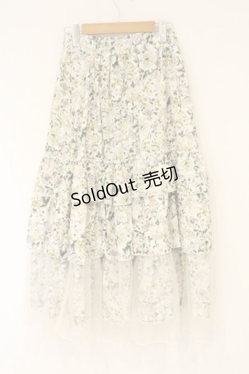 画像3: axes femme / フルールPTティアードスカート F キナリ O-26-09-04-083-AX-SK-OW-OS (3)