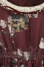 画像2: axes femme POETIQUE / ベルオトンヌ柄ワンピース M ワイン O-26-09-04-010-AX-OP-OW-OS (2)
