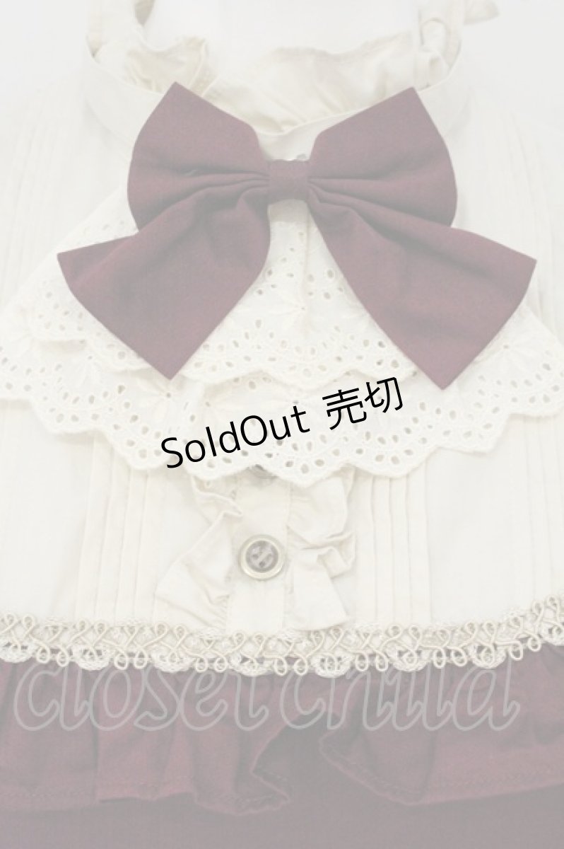 画像2: Victorian maiden / Jewelryクラシカルドールハーフスリーブロングドレス  ワイン O-26-09-04-096-CL-OP-IG-OS (2)