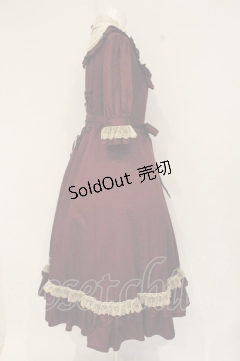 画像4: Victorian maiden / Jewelryクラシカルドールハーフスリーブロングドレス  ワイン O-26-09-04-096-CL-OP-IG-OS (4)