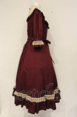 画像4: Victorian maiden / Jewelryクラシカルドールハーフスリーブロングドレス  ワイン O-26-09-04-096-CL-OP-IG-OS (4)