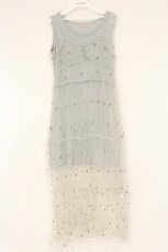 画像1: axes femme POETIQUE / ローズ刺繍チュールワンピース M グリーン O-26-09-04-011-AX-OP-OW-OS (1)