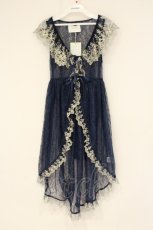 画像1: Vallee lys / Fishtail Lace Gilet  ネイビー O-26-09-04-097-GO-TO-IG-OS (1)